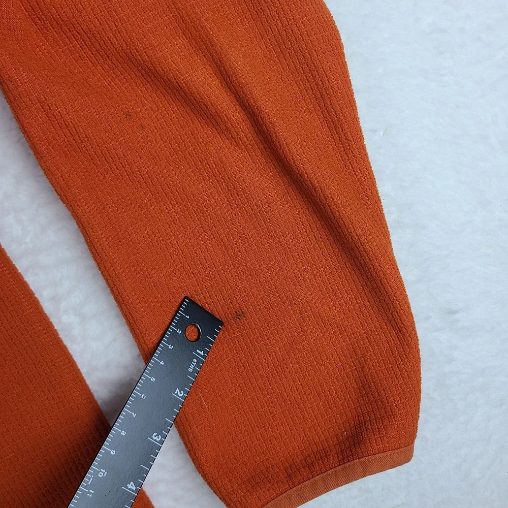 The North Face Sweater Mens XL Dark Orange Fleece‎ Knit Quarter Zip Sweatshirt *